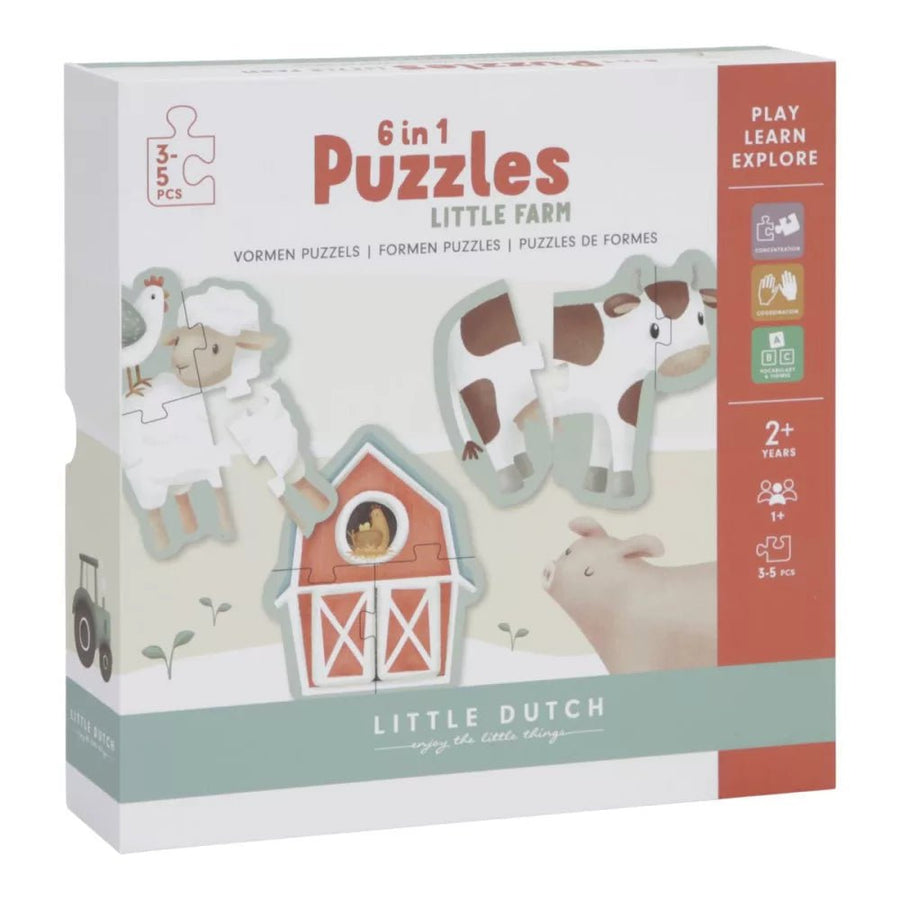 Little Dutch® 6 in 1 kirakó - Little Farm - Little Dutch - Gyerekjátékok - OduStore
