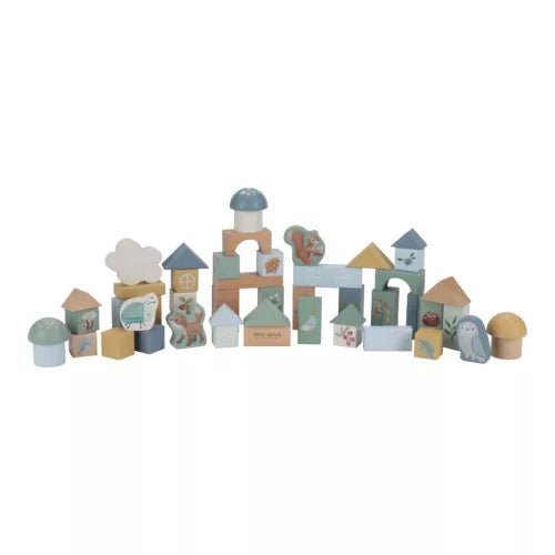 Little Dutch® Fa Építőkocka 50 db - Forest Friends - Little Dutch - Készségfejlesztők - OduStore