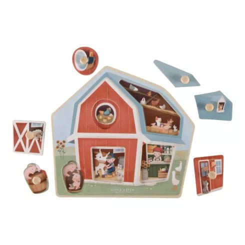 Little Dutch® Fa formabeillesztő puzzle - Little Farm - Little Dutch - Készségfejlesztők - OduStore