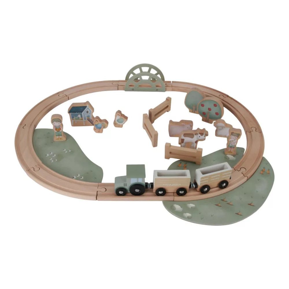 Little Dutch® Fa játékvonat sínpályával - Little Farm - Little Dutch - Gyerekjátékok - OduStore