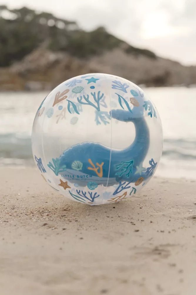 Little Dutch® Felfújható 3D strandlabda - Ocean Dreams kék - Little Dutch - Nyári kellékek - OduStore