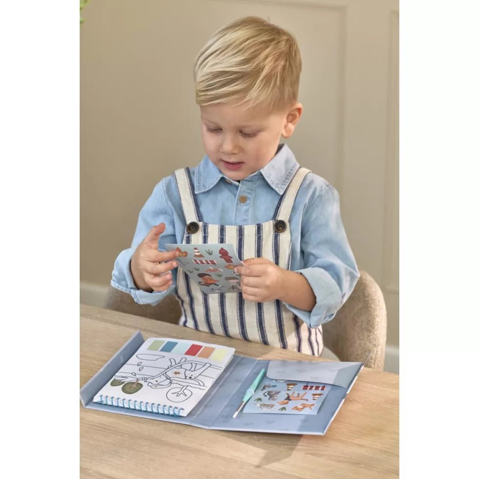 Little Dutch festőkönyv kiegészítőkkel - Jim járművei - Little Dutch - Kreatív