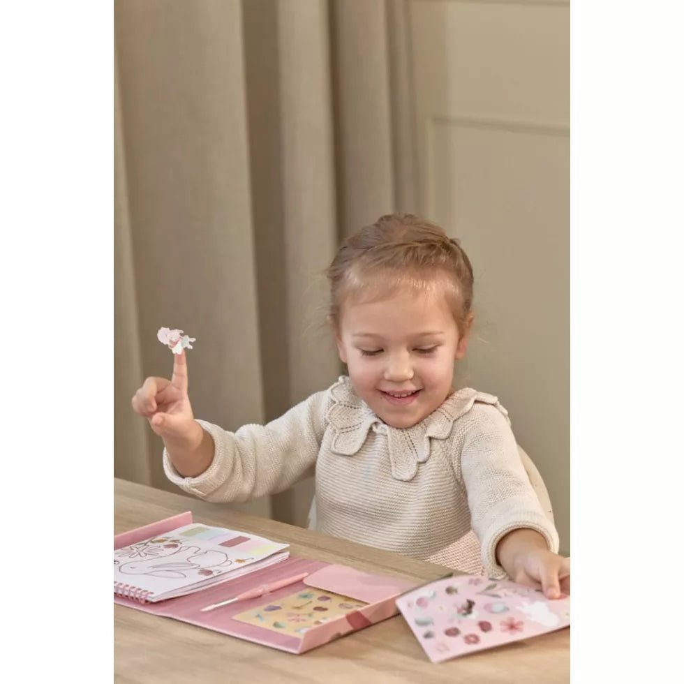 Little Dutch festőkönyv kiegészítőkkel - Rosa Fairy Garden - Little Dutch - Kreatív