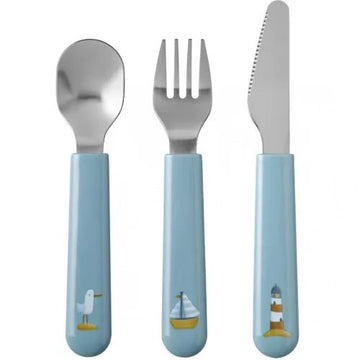 Little Dutch® Gyerek evőeszköz készlet (3 db) - Tengerész - Little Dutch - Étkészlet - OduStore