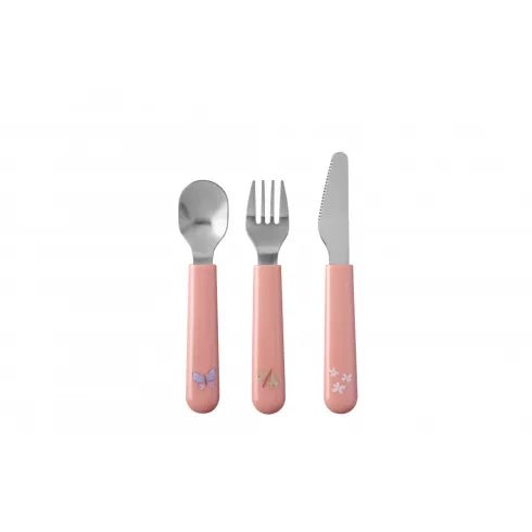 Little Dutch® Gyerek evőeszköz készlet 3 db - Virágok&pillangók - Little Dutch - Étkészlet - OduStore