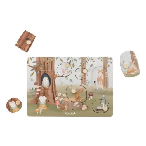 Little Dutch® Hangos puzzle - Forest Friends - Little Dutch - Készségfejlesztők - OduStore