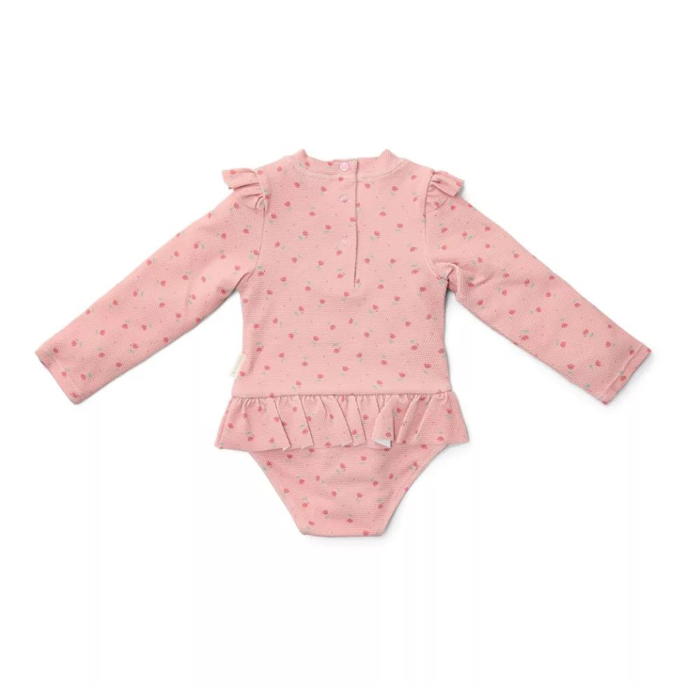 Little Dutch® Hosszú ujjú fürdőruha - Sunny Flowers Blush - Little Dutch - Nyári kellékek - OduStore