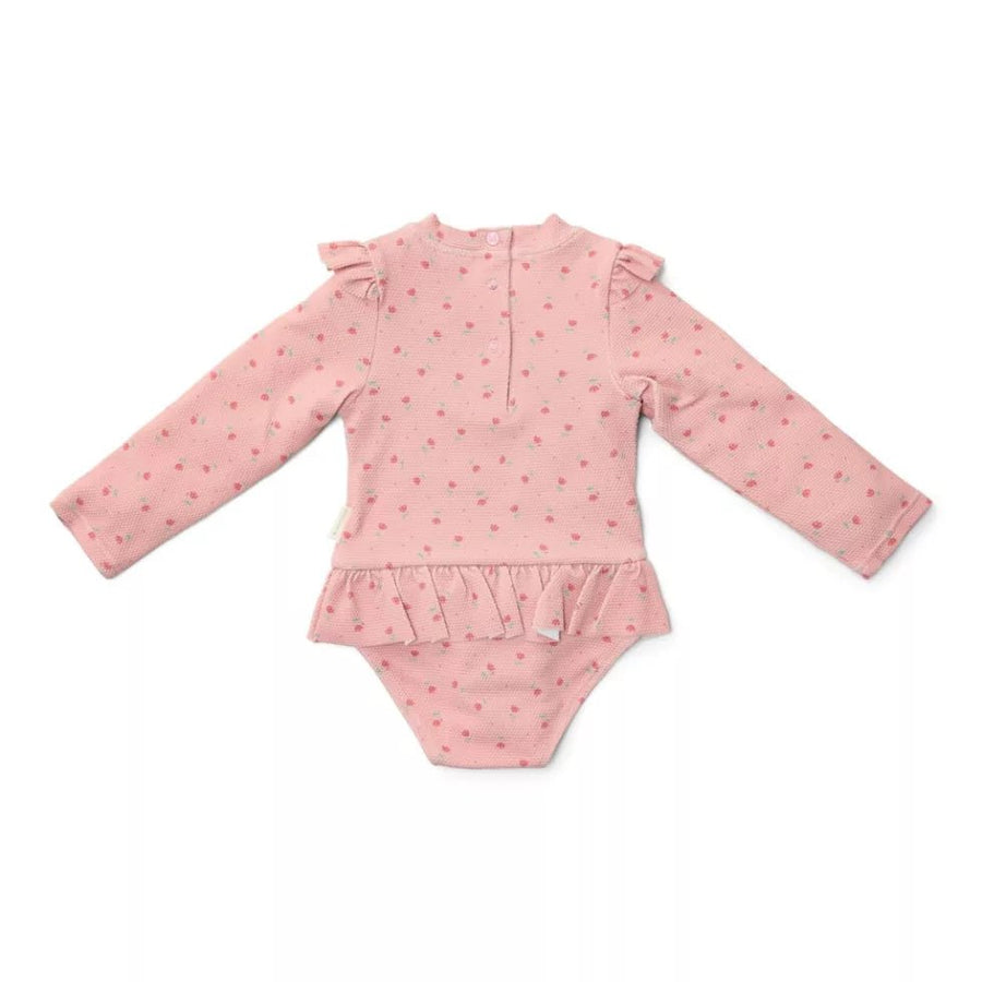 Little Dutch® Hosszú ujjú fürdőruha - Sunny Flowers Blush - Little Dutch - Nyári kellékek - OduStore