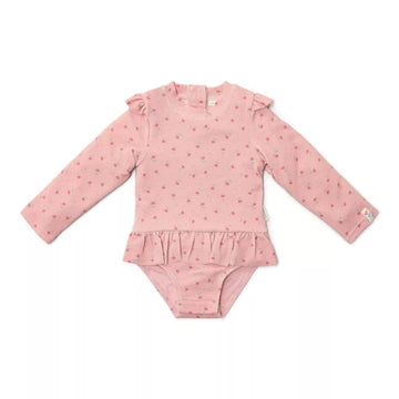 Little Dutch® Hosszú ujjú fürdőruha - Sunny Flowers Blush - Little Dutch - Nyári kellékek - OduStore