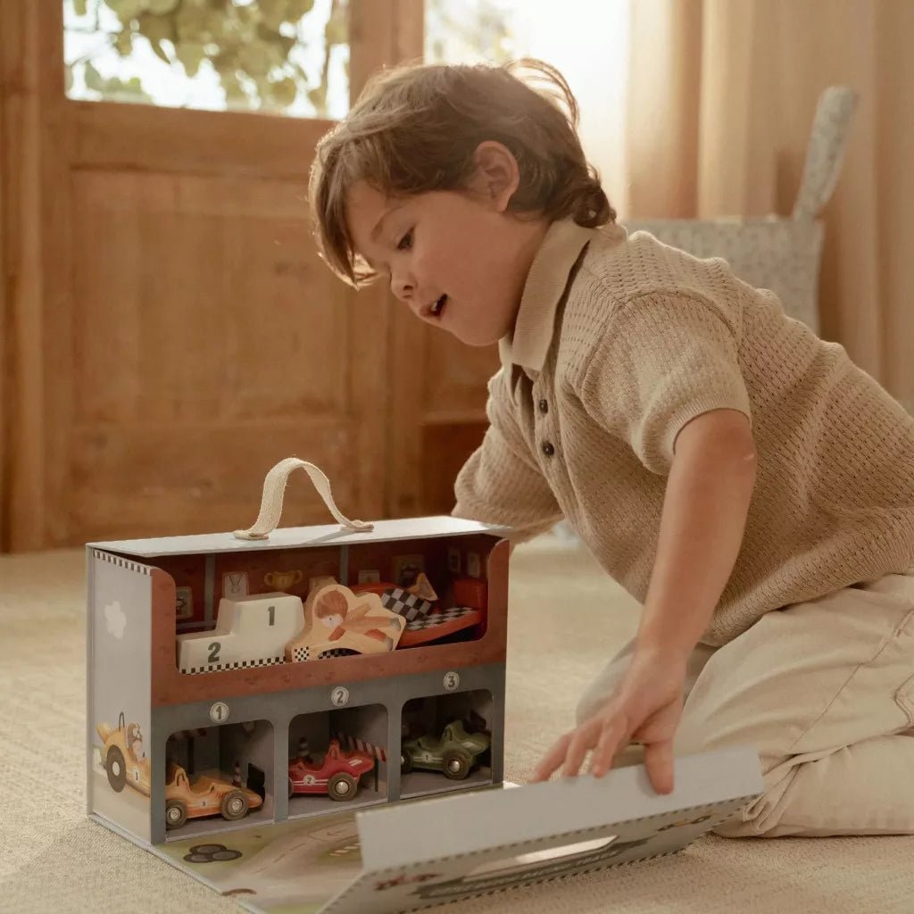 Little Dutch® Játékkoffer versenypálya - Little Dutch - Gyerekjátékok