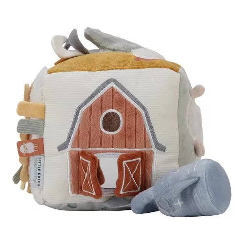 Little Dutch® Készségfejlesztő plüss kocka - Little Farm - Little Dutch - Készségfejlesztők - OduStore
