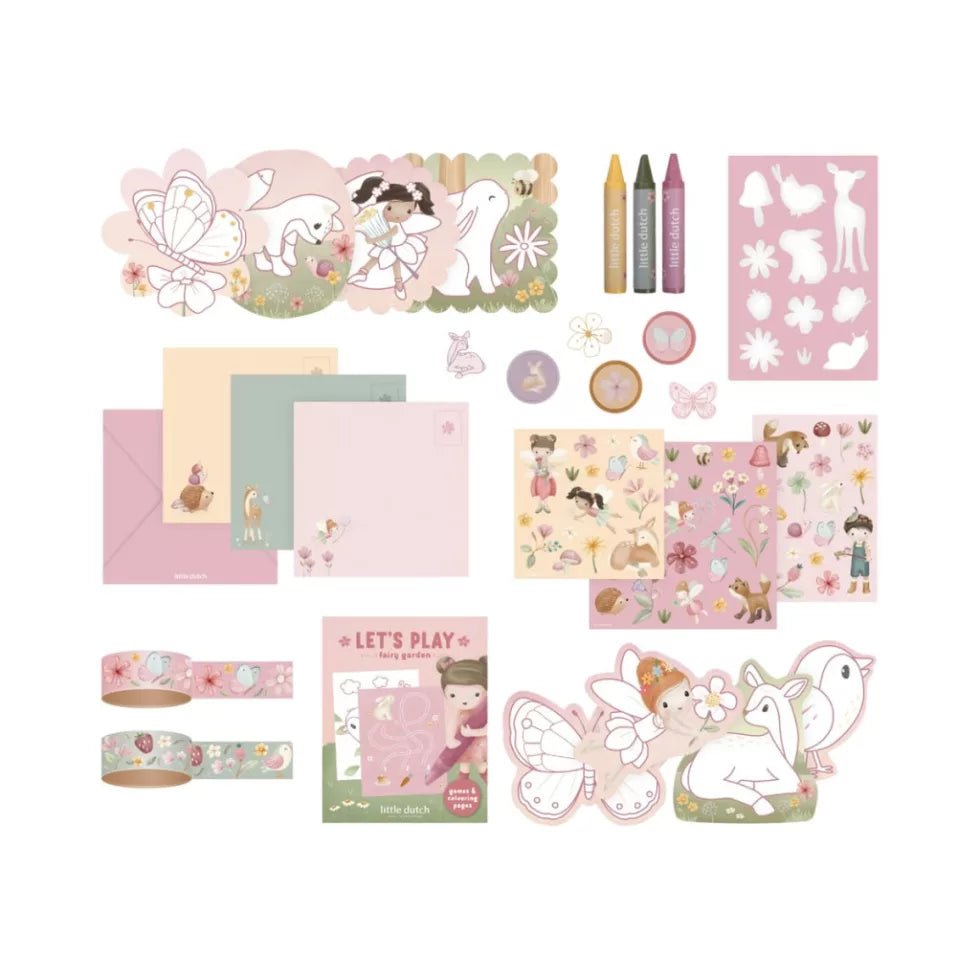 Little Dutch Kreatív készlet bőröndben - Rosa Fairy Garden - Little Dutch - Kreatív