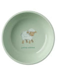 Zöld gyermek mélytányér kedves bárányka mintával, Little Dutch felirattal