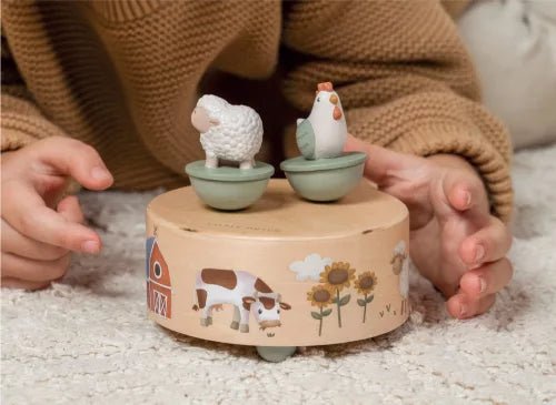 Little Dutch® Mozgó figurás zenedoboz - Little Farm - Little Dutch - Babajátékok - OduStore