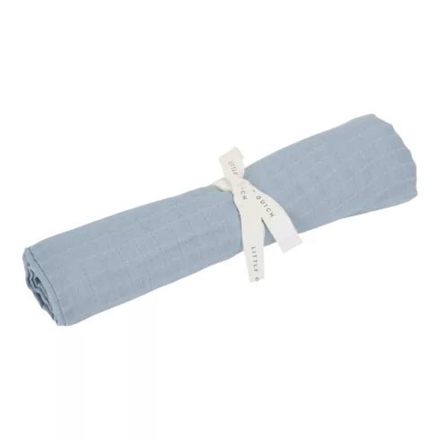 Little Dutch® Muszlin textilpelenka 120x120 cm - Pure Denim Blue - Little Dutch - Textilpelenka - OduStore