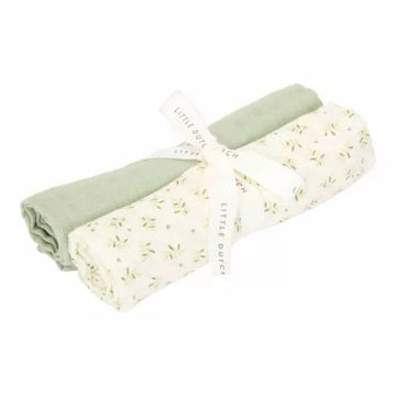 Little Dutch® Muszlin textilpelenka 70x70 cm 2 db - Blueberry Leaves & Sage - Little Dutch - Textilpelenka - OduStore