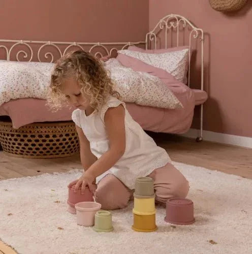 Little Dutch® Poharas toronyépítő - Pink - Little Dutch - Készségfejlesztők - OduStore