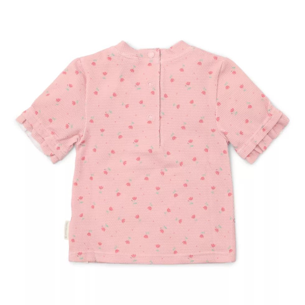 Little Dutch® Rövid ujjú úszó póló - Sunny Flowers Blush - Little Dutch - Nyári kellékek - OduStore