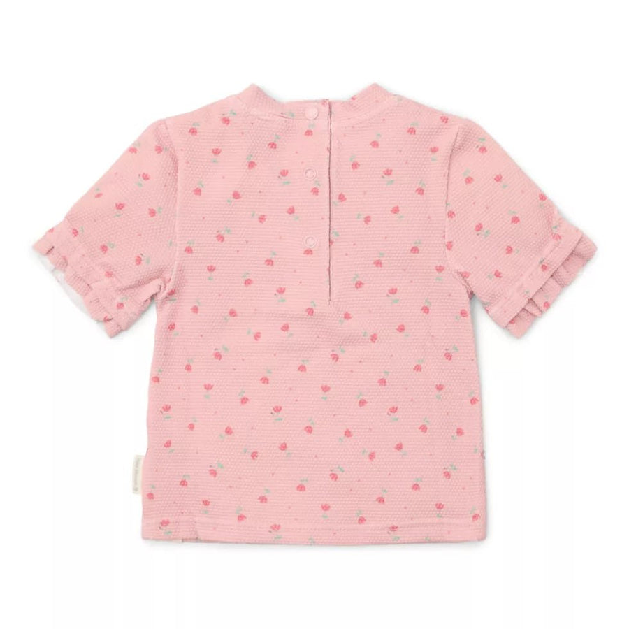 Little Dutch® Rövid ujjú úszó póló - Sunny Flowers Blush - Little Dutch - Nyári kellékek - OduStore