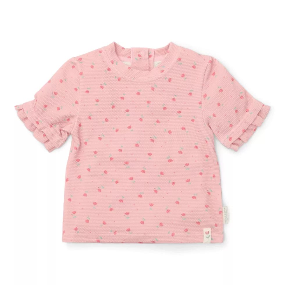 Little Dutch® Rövid ujjú úszó póló - Sunny Flowers Blush - Little Dutch - Nyári kellékek - OduStore