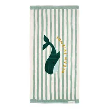 Little Dutch® Strandtörölköző - Seashells and Stripes Surf Blue - Little Dutch - Törölköző - OduStore
