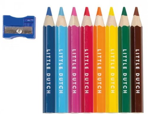 Little Dutch® Színes ceruza készlet (8 db) hegyezővel - Little Dutch - Kreatív - OduStore