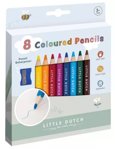 Little Dutch® Színes ceruza készlet (8 db) hegyezővel - Little Dutch - Kreatív - OduStore