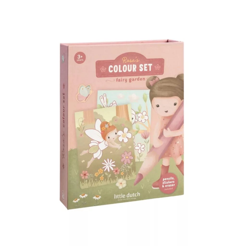 Little Dutch Színező könyv kiegészítőkkel - Rosa Fairy Garden - OduStore - Kreatív