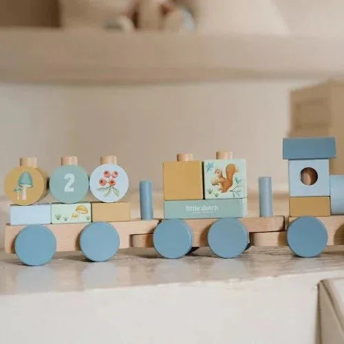 Little Dutch® Vonat építőelemekkel - Forest Friends - Little Dutch - Készségfejlesztők - OduStore