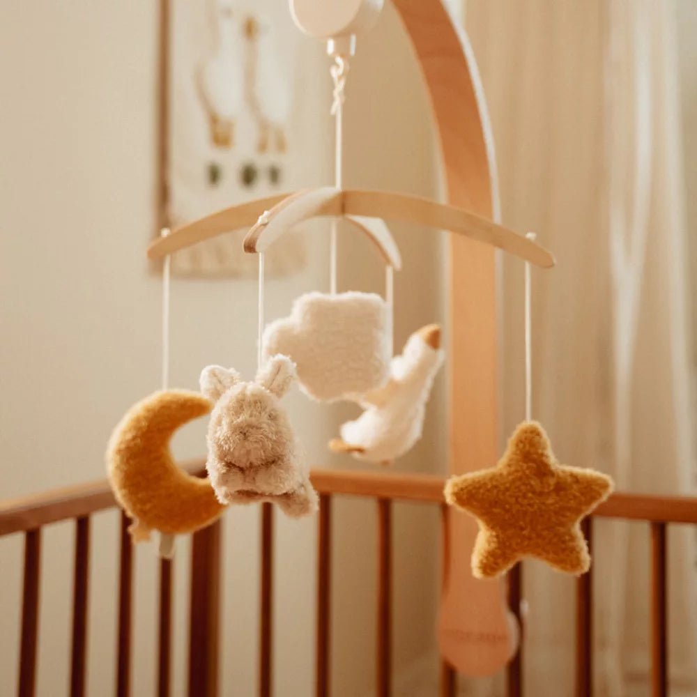 Little Dutch® Zenélő körforgó natúr fa vázzal - Newborn Naturals - Little Dutch - Babajátékok - OduStore