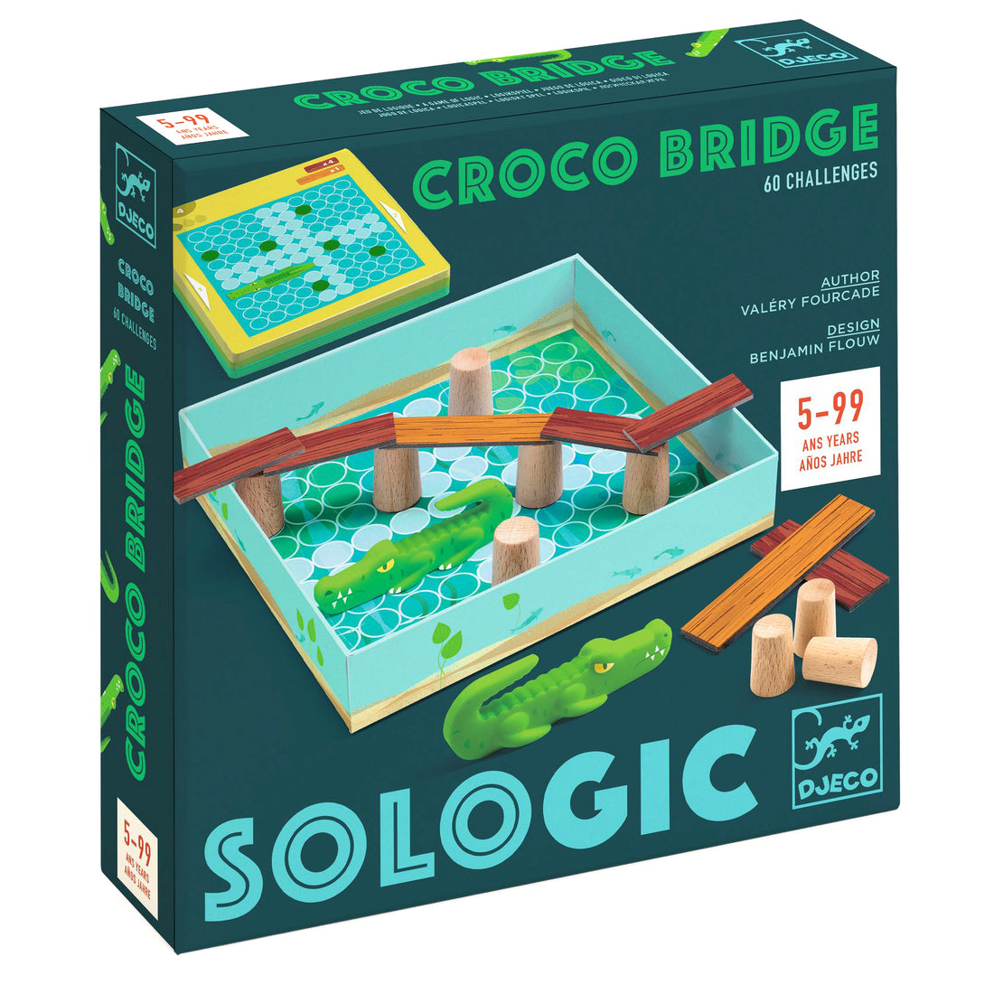 Djeco® Logikai játék - Hídverő - Croco Bridge