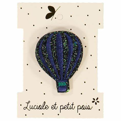 Luciole et petit pois® Kitűző hőlégballon - kék - Luciole et Petit Pois - Ékszerek, kellékek