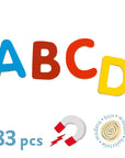 Djeco Magnetic Letter Set - Colorful Uppercase Letters - 83 small letters