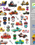 Djeco CRAZY MOTORS Matricák - A Crazy Motors Világa