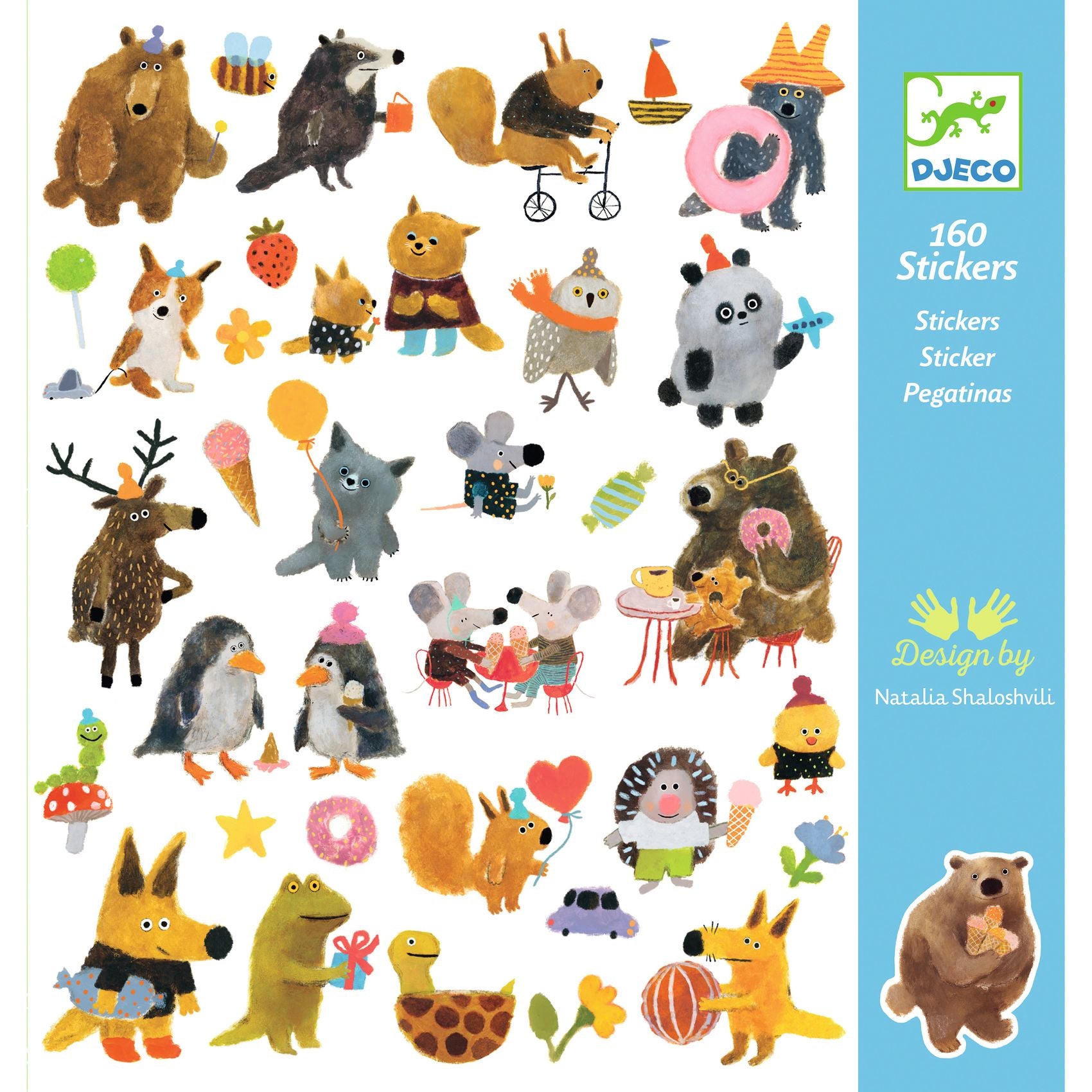 Djeco Matricák - Bundás barátok - Fluffy friends