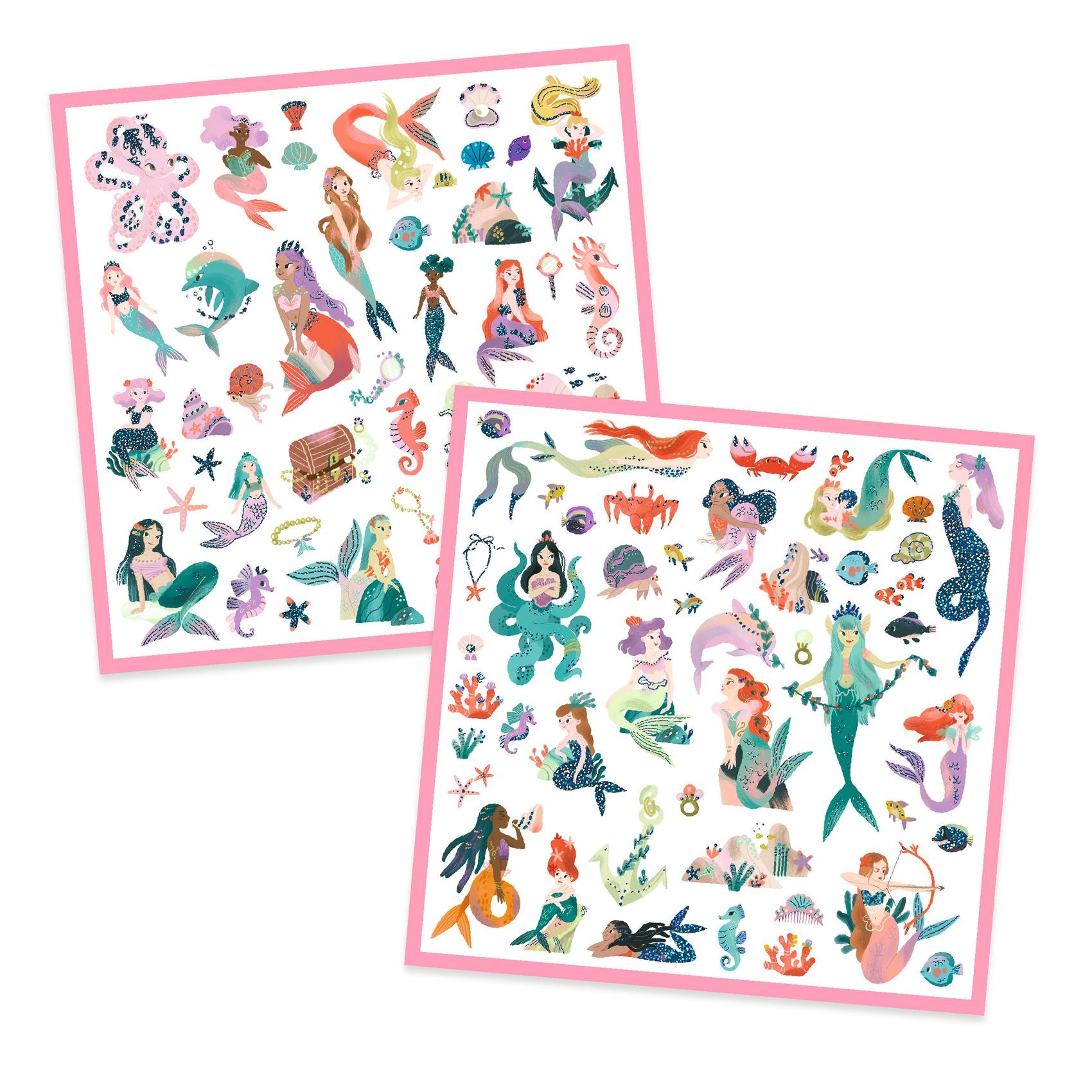 Djeco Matricák - Csillogó sellők - Sparkly mermaids
