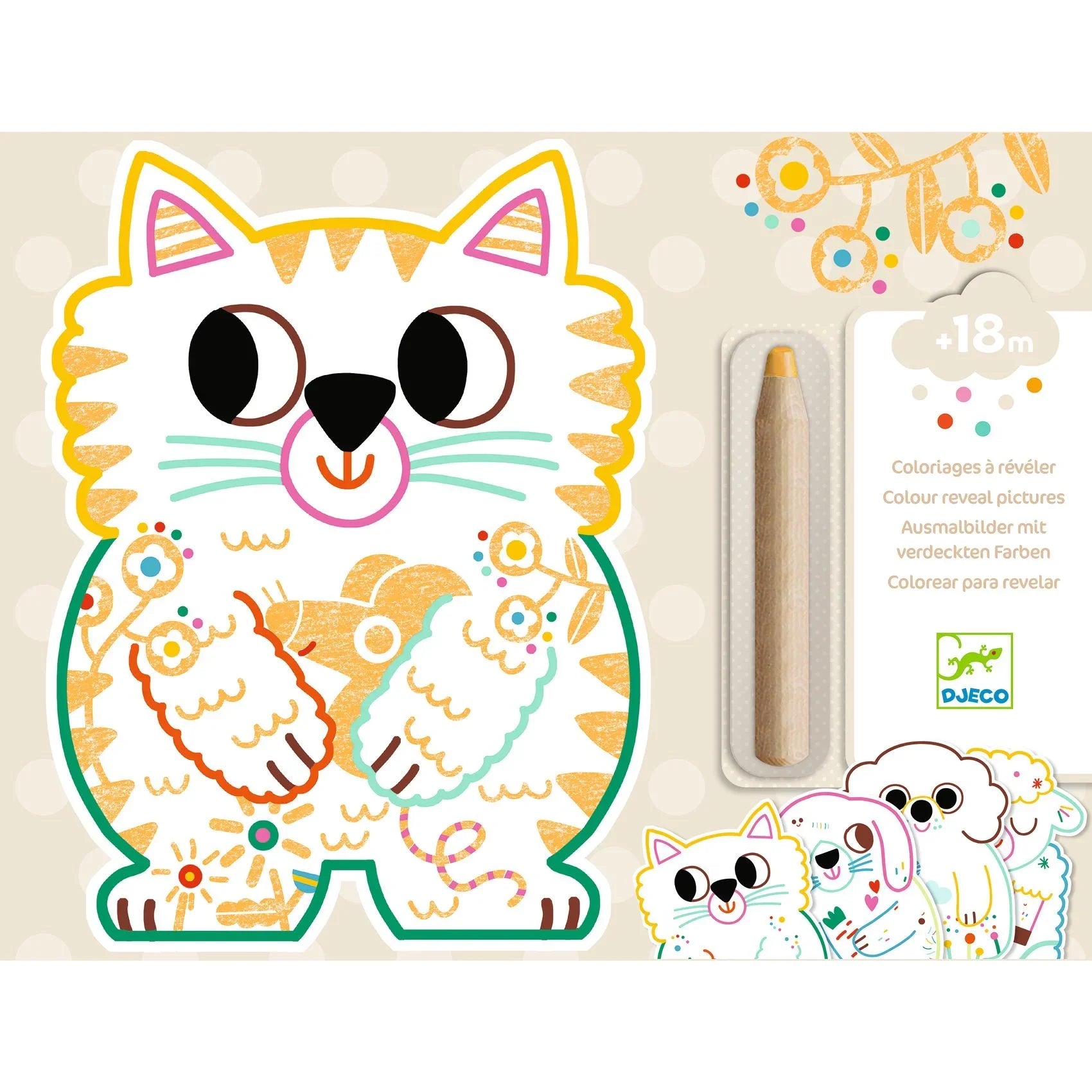 Djeco Surprise Coloring - Domestic Animals - Domestic animals