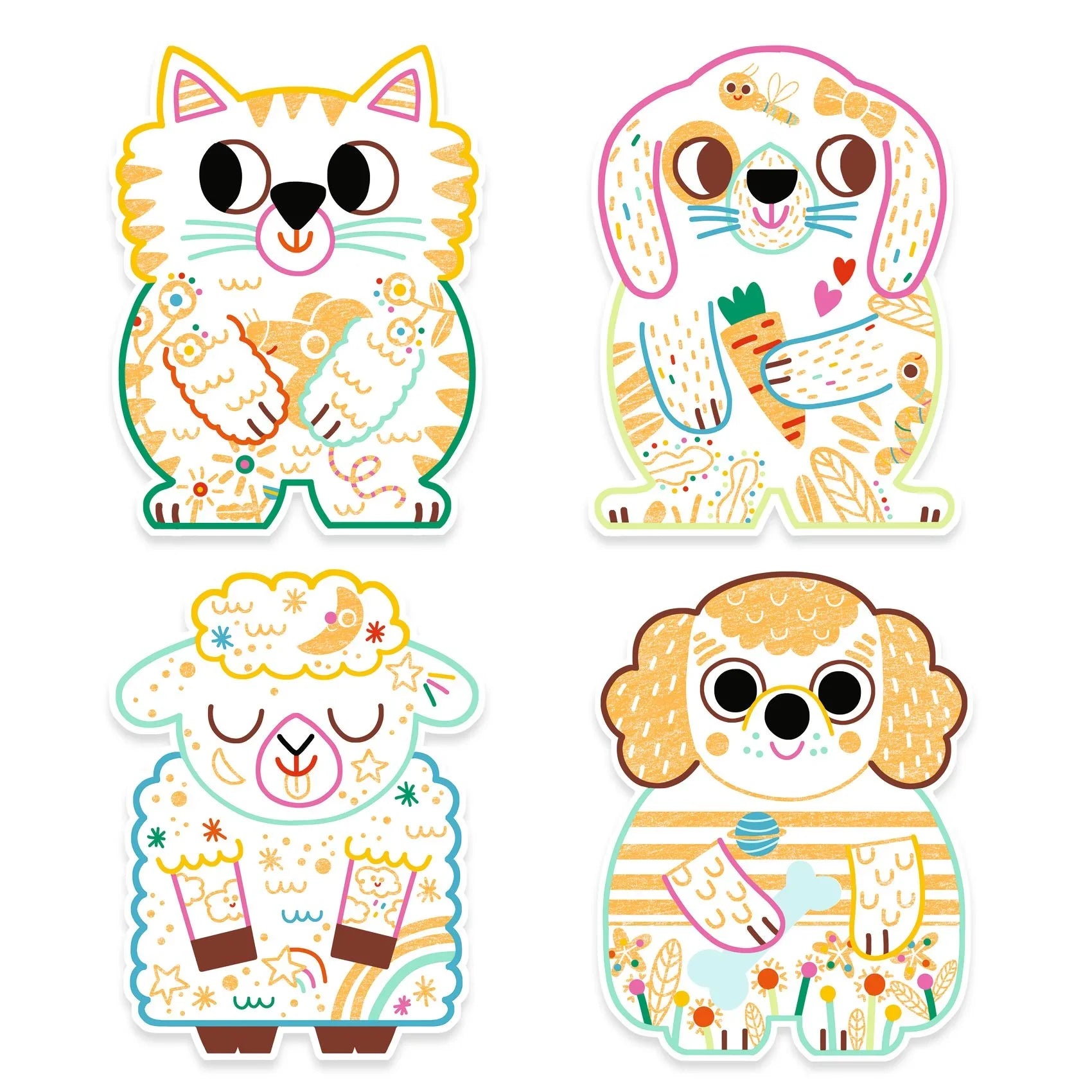 Djeco Surprise Coloring - Domestic Animals - Domestic animals