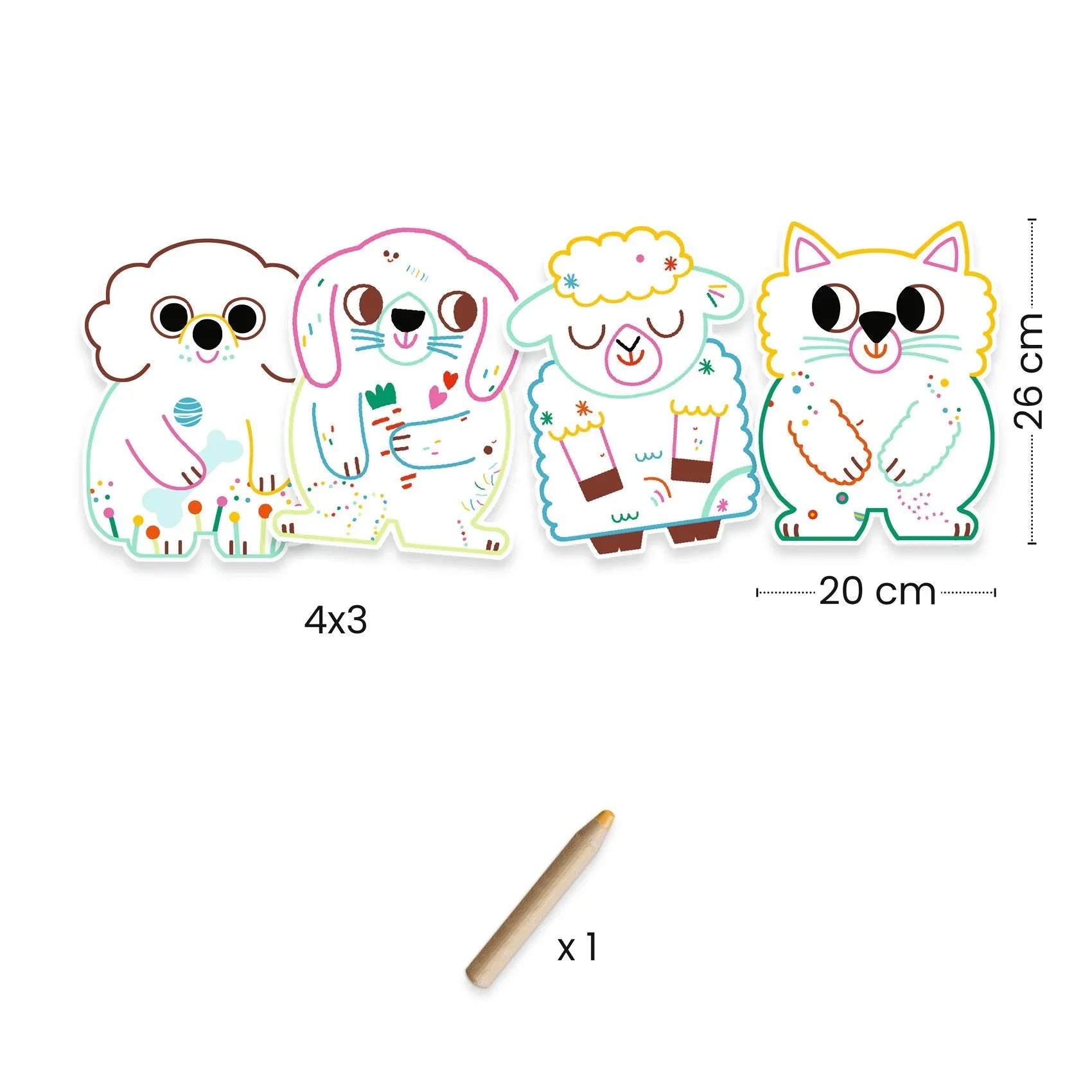 Djeco Surprise Coloring - Domestic Animals - Domestic animals