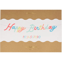 Meri Meri® Színes HAPPY BIRTHDAY girland - OduStore - Lakberendezés > Kiegészítő - Meri Meri