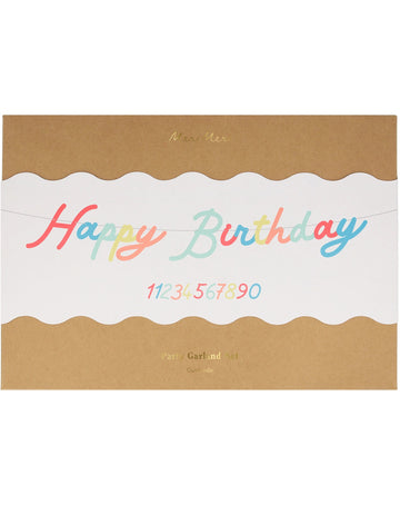 Meri Meri® Színes HAPPY BIRTHDAY girland - OduStore - Lakberendezés > Kiegészítő - Meri Meri