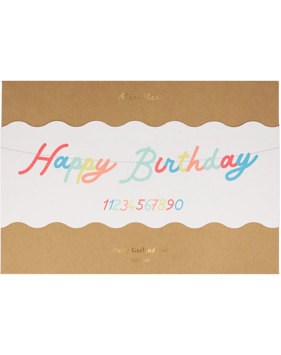 Meri Meri® Színes HAPPY BIRTHDAY girland - OduStore - Lakberendezés > Kiegészítő - Meri Meri