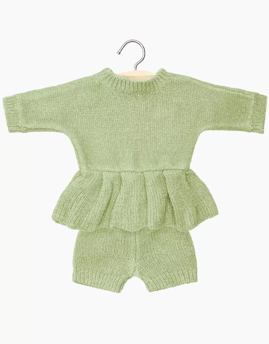 Minikane® Játékbabaruha Kötött Szett - Green Tea