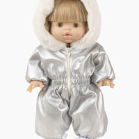 Minikane® Játékbaba síoverál - Gigi silver ski suit