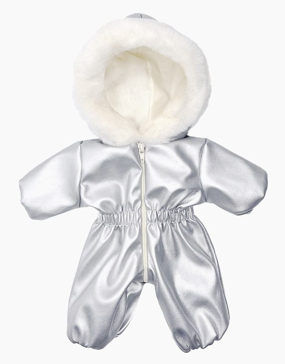 Minikane® Játékbaba síoverál - Gigi silver ski suit