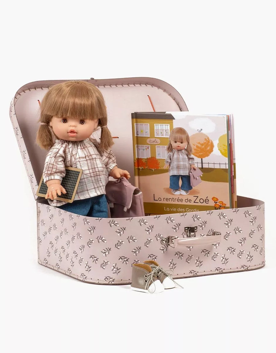 Minikane Bőröndös Játékbaba - Zoé's First Day of School