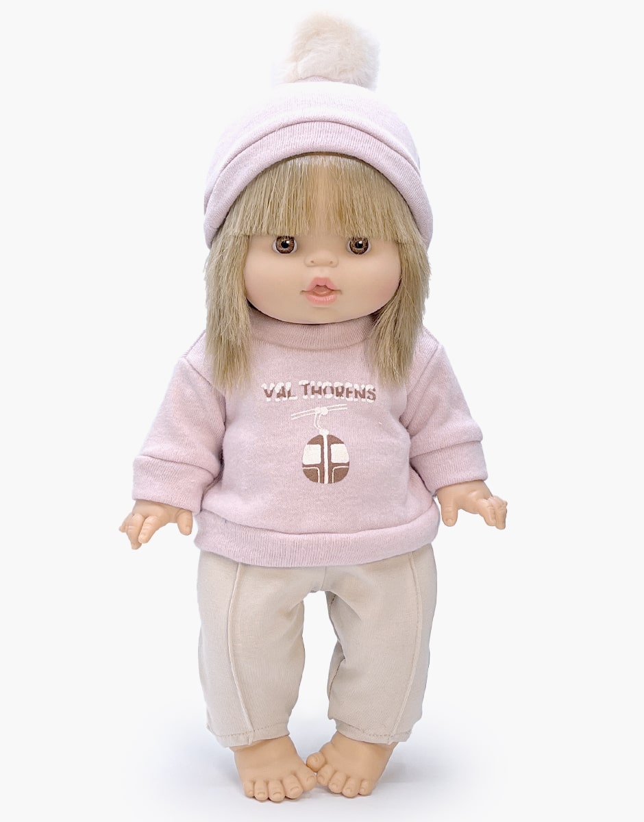 Minikane® Játékbabaruha - Ensemble sweat en molleton rose pétale