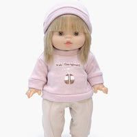 Minikane® Játékbabaruha - Ensemble sweat en molleton rose pétale