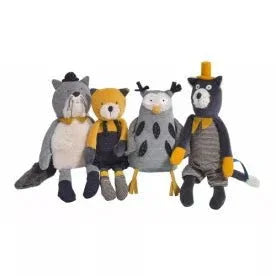 Moulin Roty Macskabajusz - Ferdinánd világosszürke cica plüss (31 cm) - Moulin Roty - Plüssök