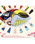 Szuperhős inspirálta kreatív készlet, pop art stílusú, Roy Lichtenstein mintázat, gyerekeknek